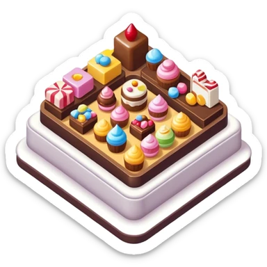 Isometric confectionary  sticker