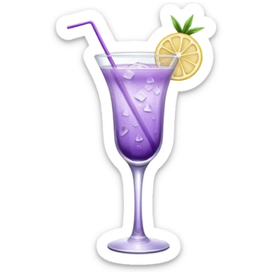 Cocktail light purple with high glass sticker