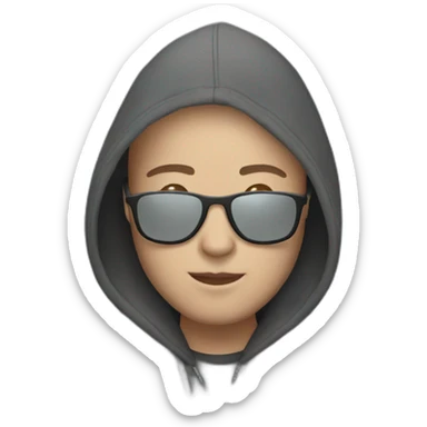 bald photographer in a hoodie sticker