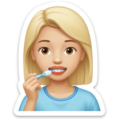 daily routines girl sticker