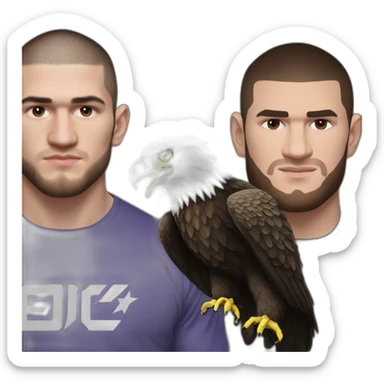 Khabib nurmagomedov with eagle sticker