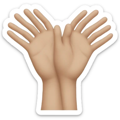 2 hands forming a heart with a blue background sticker