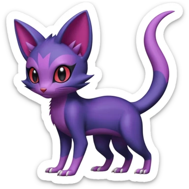Sneasel-Purrloin-Fakémon-hybrid-creature (full body)  sticker