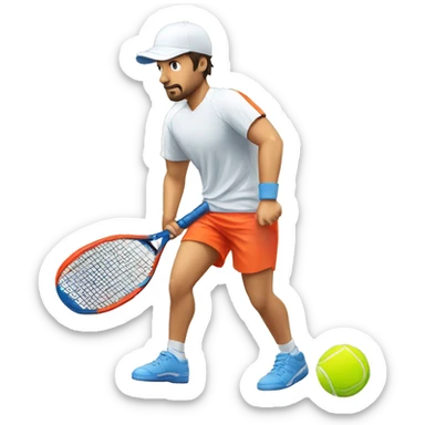 player's back padel symmetric sticker