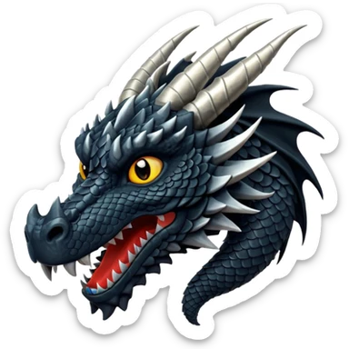 

black dragon head sticker