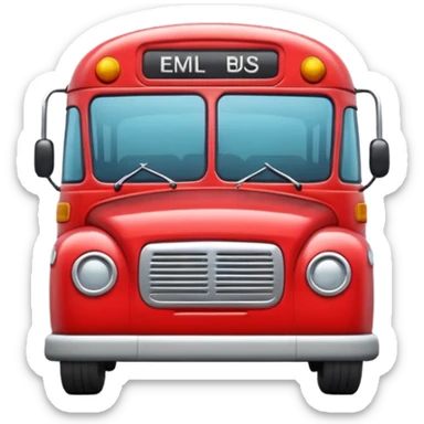 UK emojino lile red buss or symbols sticker
