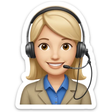 Customer calls, headphone or related  sticker