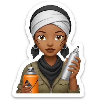 Street Grafitier black woman sticker