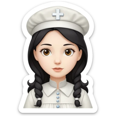 Victorian Nurse in a long dress sticker