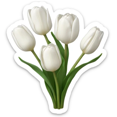 White tulips sticker