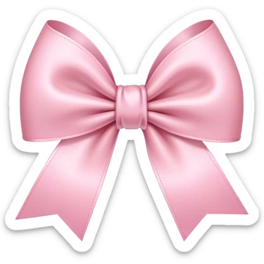light pink ribbon bow sticker