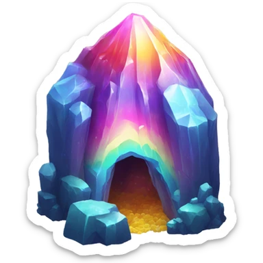 rainbow crystal cave sticker