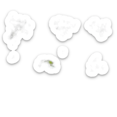 Moss green and lichen yellow sticker