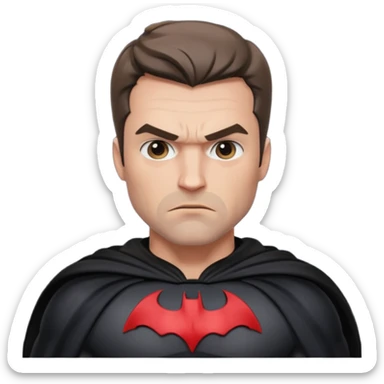 caucasian batman standing sticker