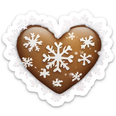 Heart with snowflakes sticker