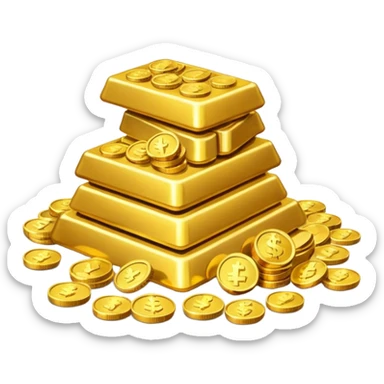 Dragon Hoard pile of gold without the dragon like in the movies so many gold were dragon sleep but dragon just went out  sticker