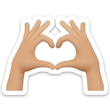 heart hands sticker
