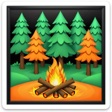 forest 🌲and bonfire 🔥 sticker