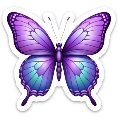 Purple butterfly  sticker