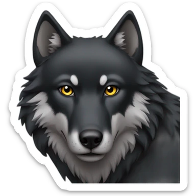black wolf sticker