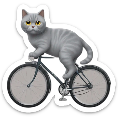 British-shorthair-bicyce sticker