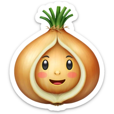 an onion  sticker