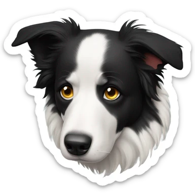 Border collie sad sticker