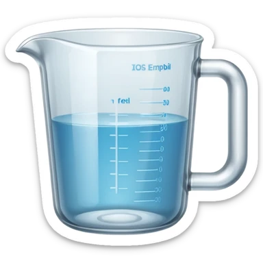 Empty Measuring cup glass sticker