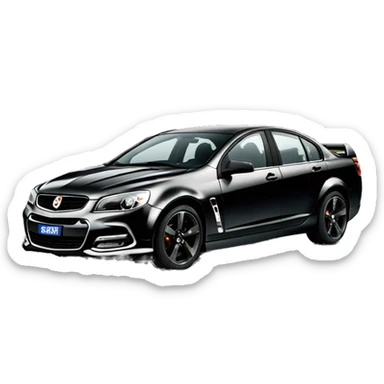 Holden commodore black v8 sticker