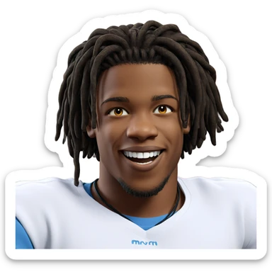 happy boy with dreadlocks sticker