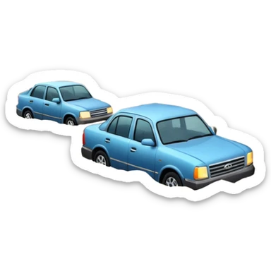 showing a flood disaster scene with strong water waves overflowing streets, partially submerged houses and cars, dark cloudy sky sticker