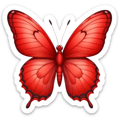 UNA MARIPOSA ROJA, PERO DEBE SER UN ROJO UN PELÍN CLARO. sticker