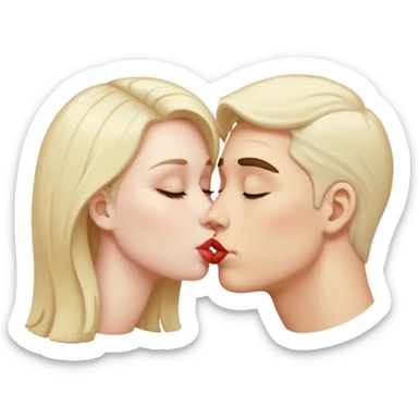 Sarcastically kissing sticker