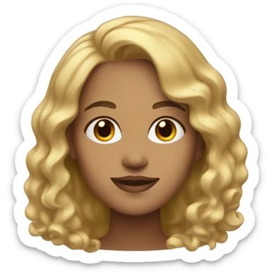30 year old women, with blonde wavy hair and hazel eyes  sticker