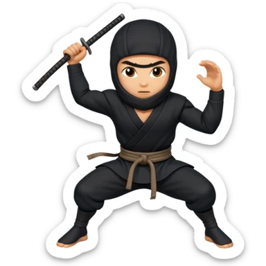 ninja posing sticker