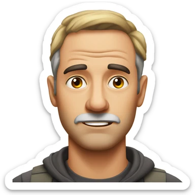 Australian dad but mad, not smiling, mad eyebrows  sticker