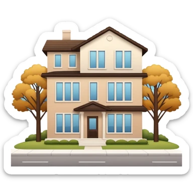 modern house for a normal family sticker