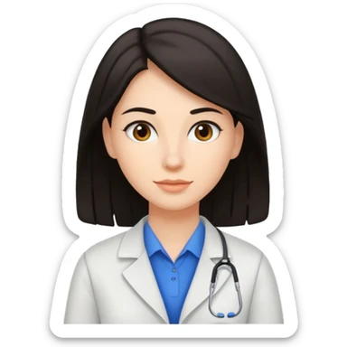 Young, beautiful, dark-haired high school biology teacher sticker