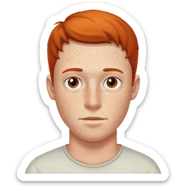 hombre con pecas muy visibles sticker