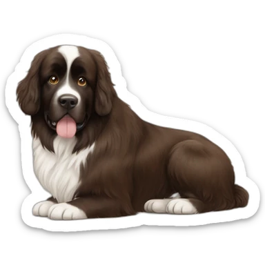 brown landseer newfoundland sticker