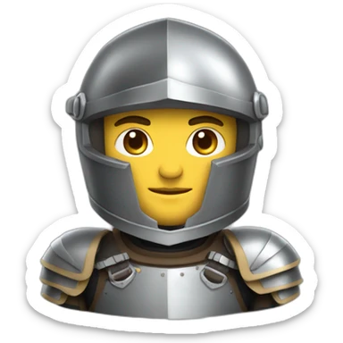 Knight with moto cross armor sticker