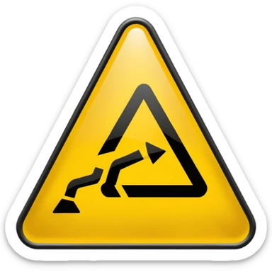slippery road sign sticker