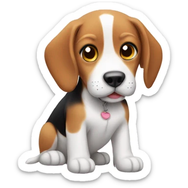 Beagle puppy sticker