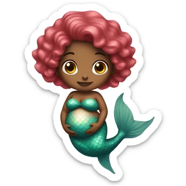 Pregnant mermaid  sticker