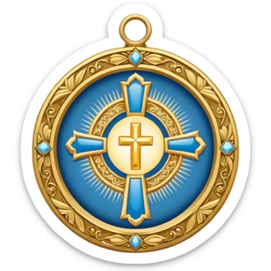 Distintivo de la adoración nocturna mexicana con imagen del santísimo  sticker