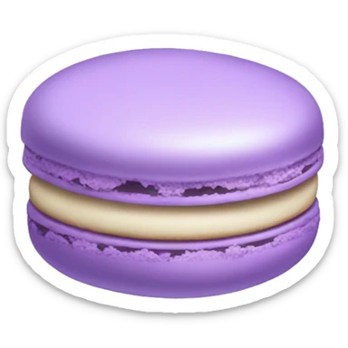 Realistic pastel purple macaroon sticker