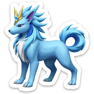 Masculine Suicune-Amaura-Manectric-Pokémon-Fakémon-Digimon-fusion sticker