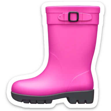Pink rain boots sticker