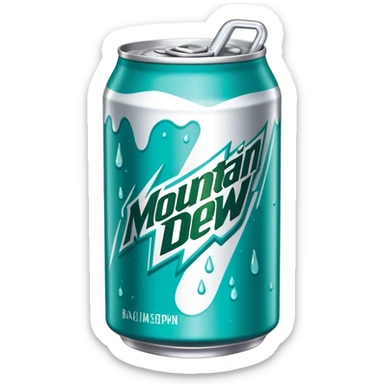 mountain dew baja blast can sticker