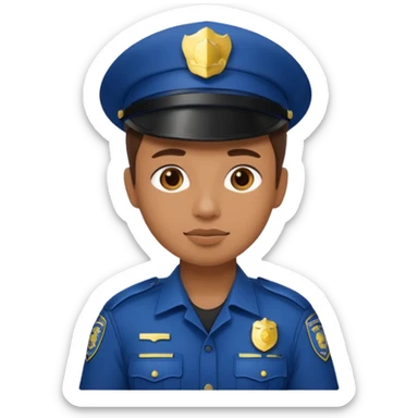 photographer with police uniform sticker